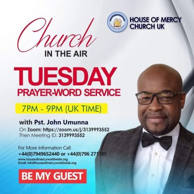 house of mercy church worldwide Tuesday service